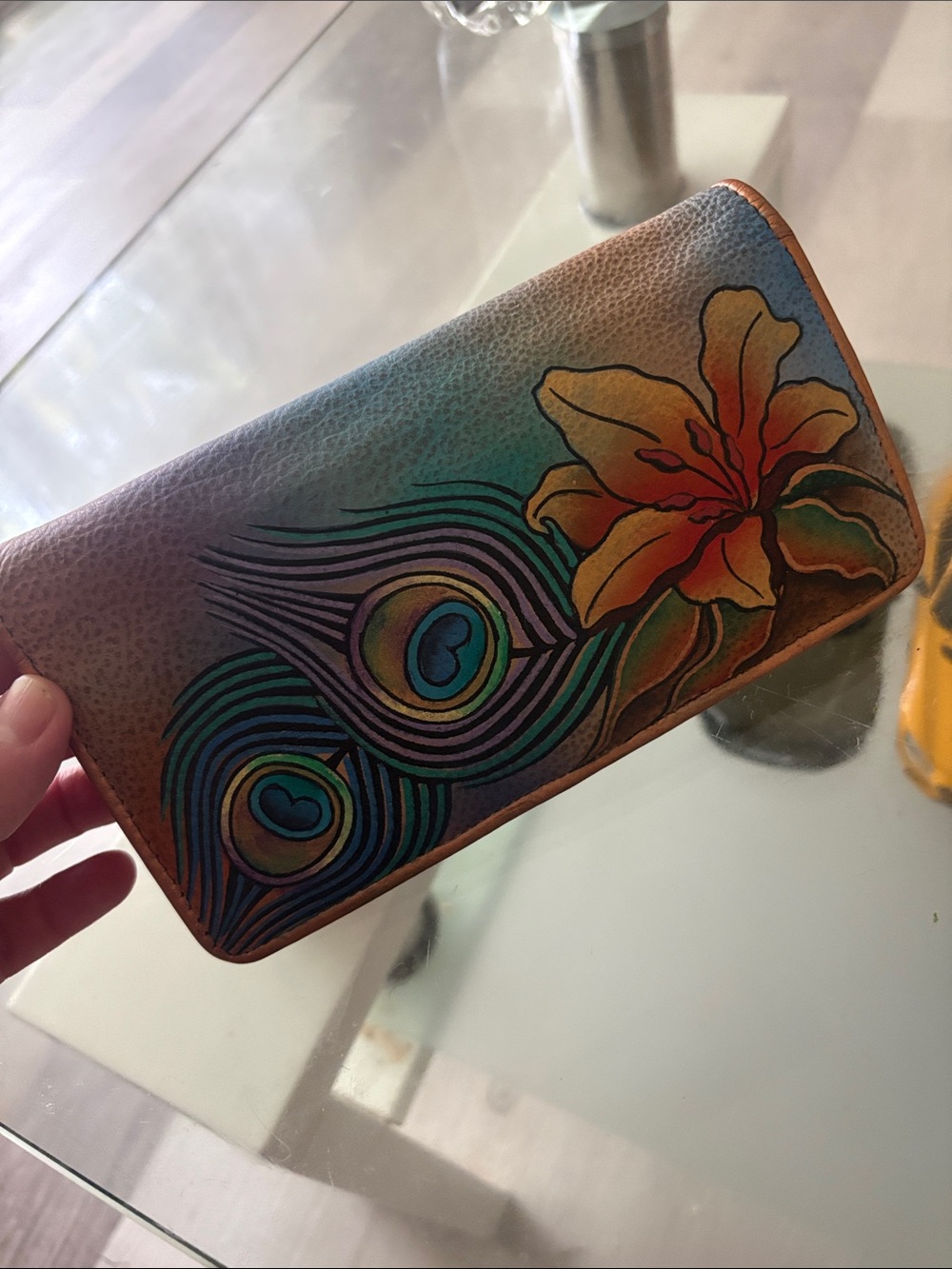 Anuschka  Wallet Hand Painted Leather